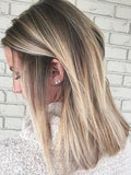 Menschliche Lace-Front-Perücken mit Highlights in Ombre-Blond