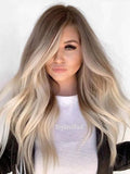 Ombre Blonde 360 menschliche Lange Lace Front Perücken