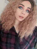 Ombre Rosa Wellige Synthetische Lace Front Perücken