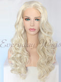 Blond Wellige Lange Synthetische Lace Front Perücken