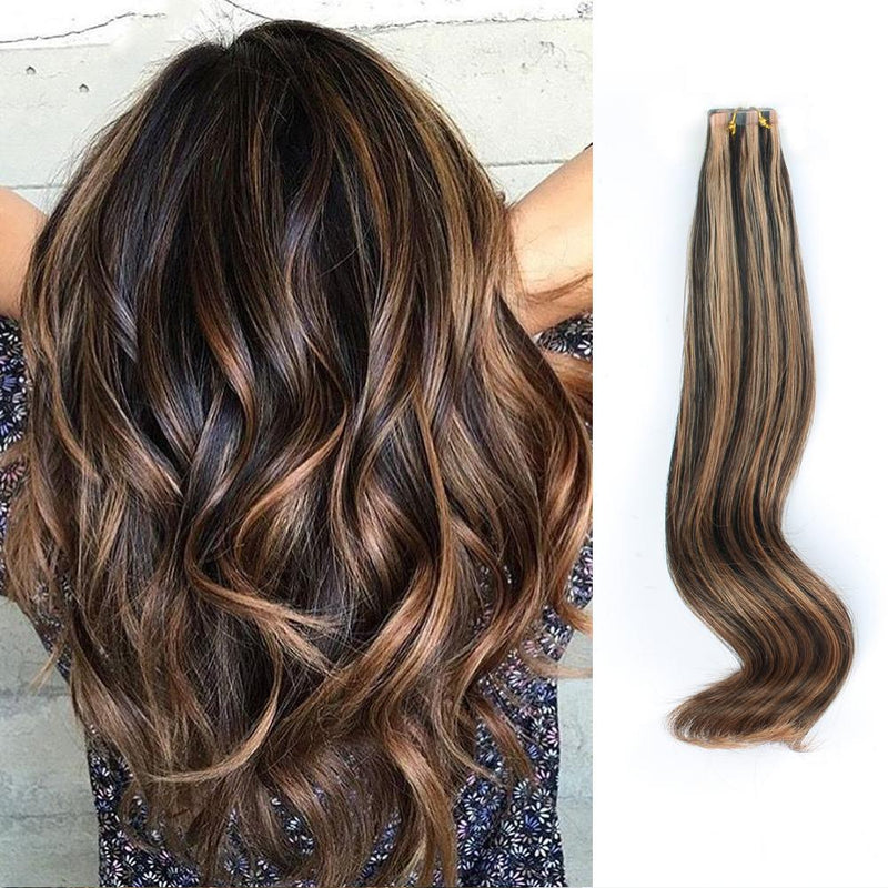 Tape In Haarverlängerung Markieren #1b/#30