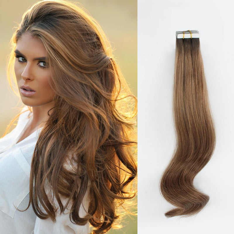 Tape In Haarverlängerung Braune #2/#6