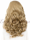 Lange Blond Wellige Synthetische Lace Front Perücken