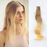 Tape In Haarverlängerung Ombre Blond #10/#613