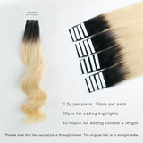 Tape In Haarverlängerung Ombre Blond #1b/#613