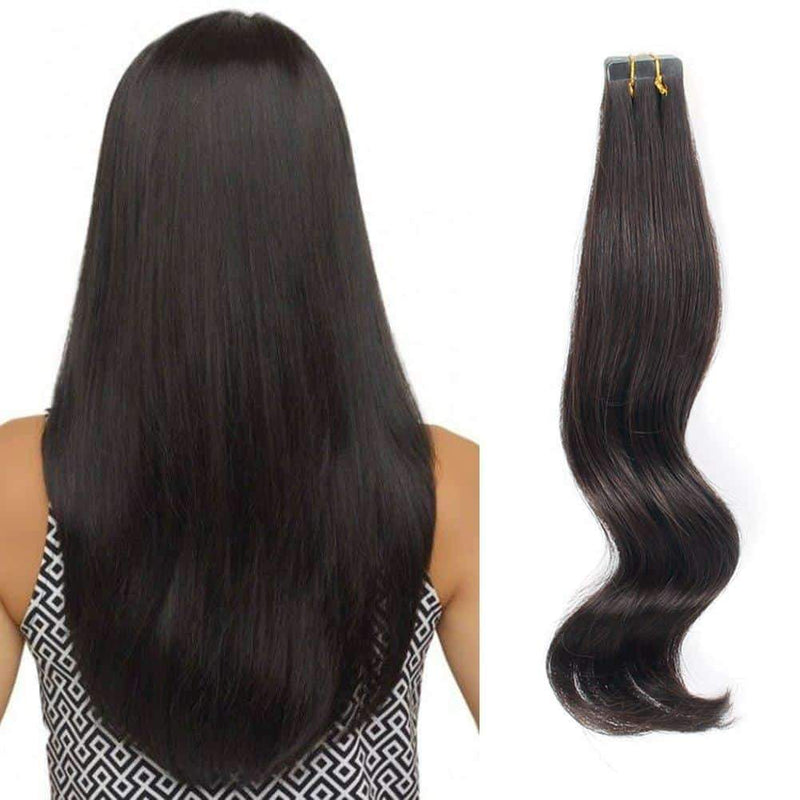 Tape In Haarverlängerung Schwarze #1b