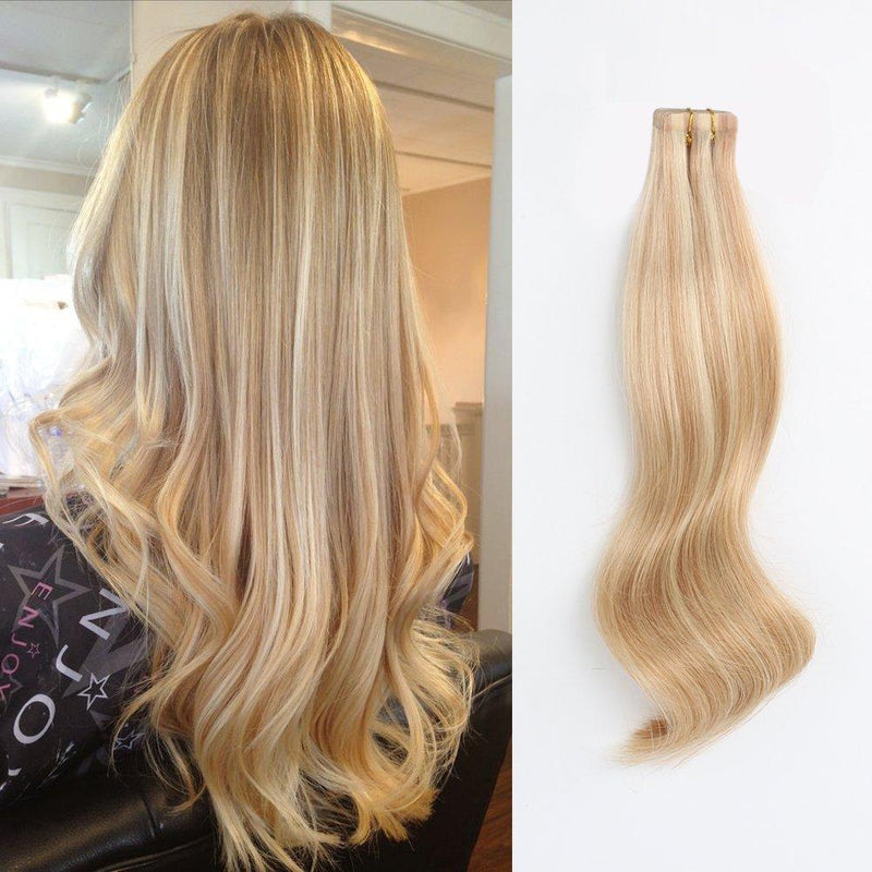 Tape In Haarverlängerung Markieren Blond 12/60＃